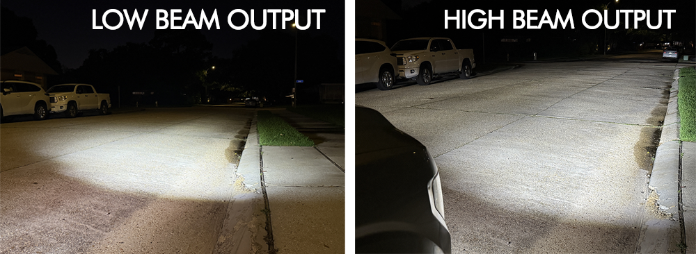 TRI-FORGE Light Output Low & High Beam