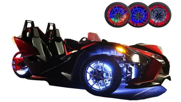 3-Wheel Polaris Slingshot LED Wheel Light Kit