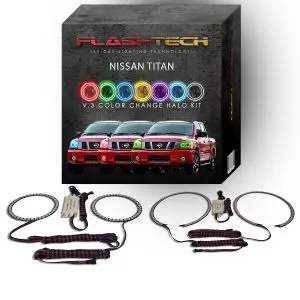 Nissan Titan V.3 Fusion Color Change LED Halo Headlight Kit 2004-2015