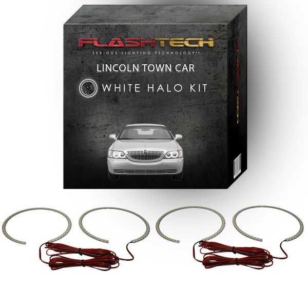 Lincoln Town Car White LED Halo Headlight Kit 2005-2011