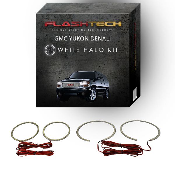 GMC Yukon Denali White LED Halo Headlight Kit 2001-2006
