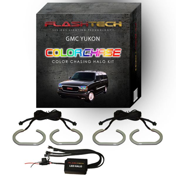 GMC Yukon ColorChase LED Halo Headlight Kit 2000-2006