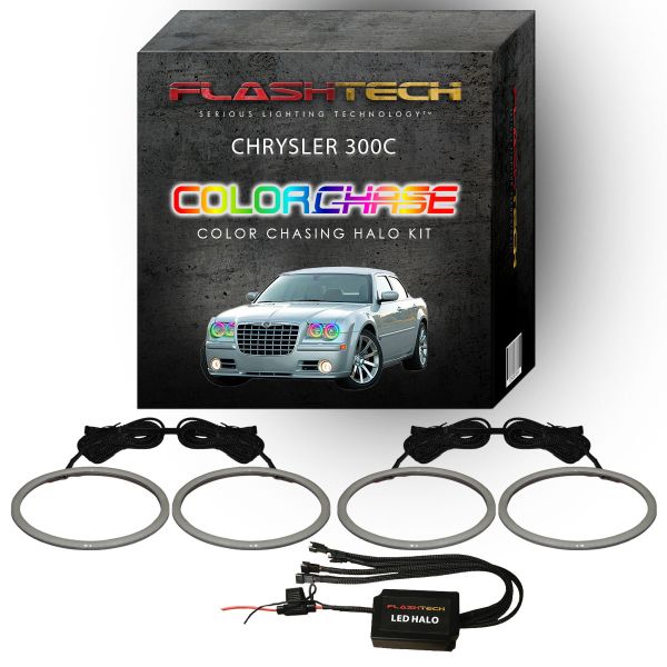Chrysler 300c ColorChase LED Halo Headlight Kit 2005-2010