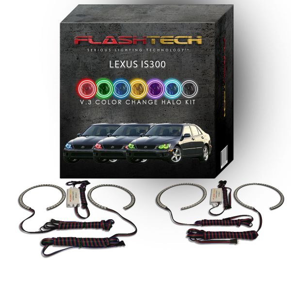 Lexus IS300 V.3 Fusion Color Change LED Halo Headlight Kit 2001-2005