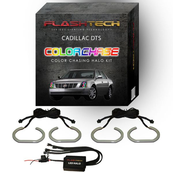 Cadillac DTS ColorChase LED Halo Headlight Kit 2006-2011