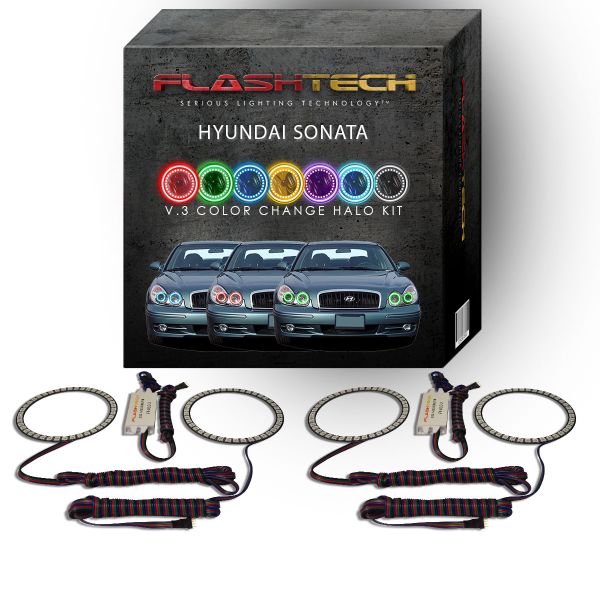 Hyundai Sonata V.3 Fusion Color Change LED Halo Headlight Kit 2002-2005