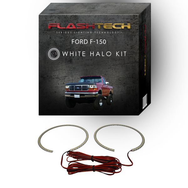 Ford F-150 White LED Halo Headlight Kit 1992-1996