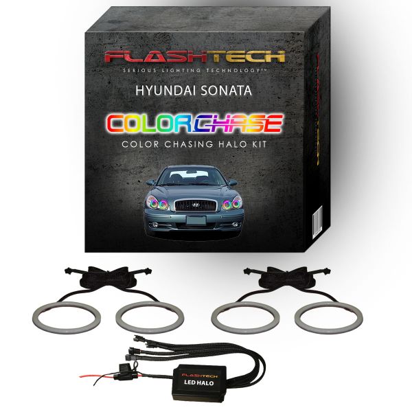 Hyundai Sonata ColorChase LED Halo Headlight Kit 2002-2005