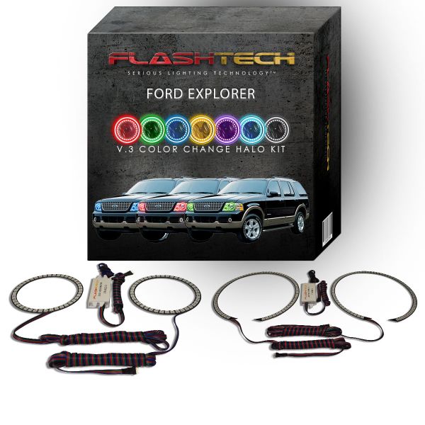 Ford Explorer V.3 Fusion Color Change LED Halo Headlight Kit 2002-2005