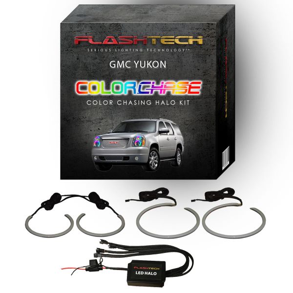 GMC Yukon ColorChase LED Halo Headlight Kit 2007-2013