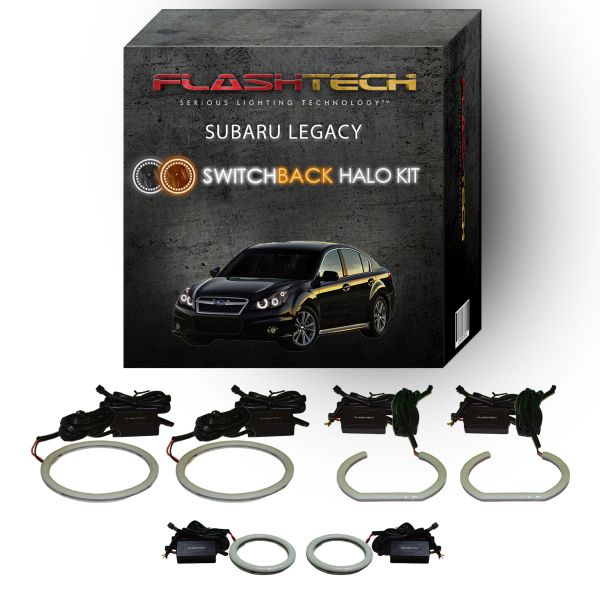 Subaru Legacy White LED Halo Headlight Kit 2010-2012