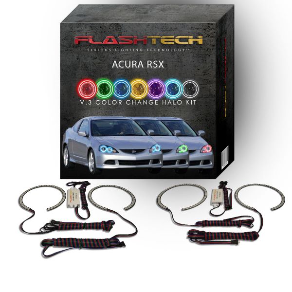 Acura RSX V.3 Fusion Color Change LED Halo Headlight Kit 2002-2004