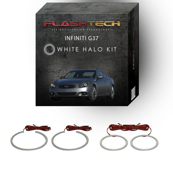 Infiniti G37 Coupe White LED Halo Headlight Kit 2008-2013