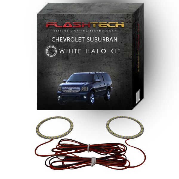 Chevrolet Suburban White LED Halo Fog Light Kit 2007-2013