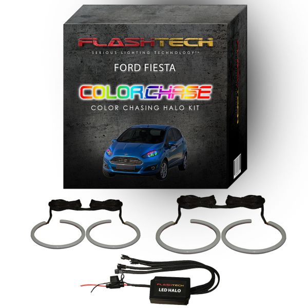 Ford Fiesta ColorChase LED Halo Headlight Kit 2011-2013