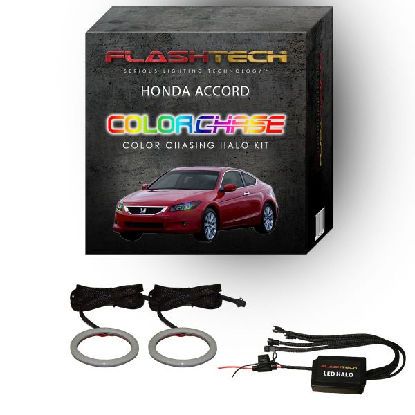 Honda Accord Coupe ColorChase LED Halo Headlight Kit 2008-2010