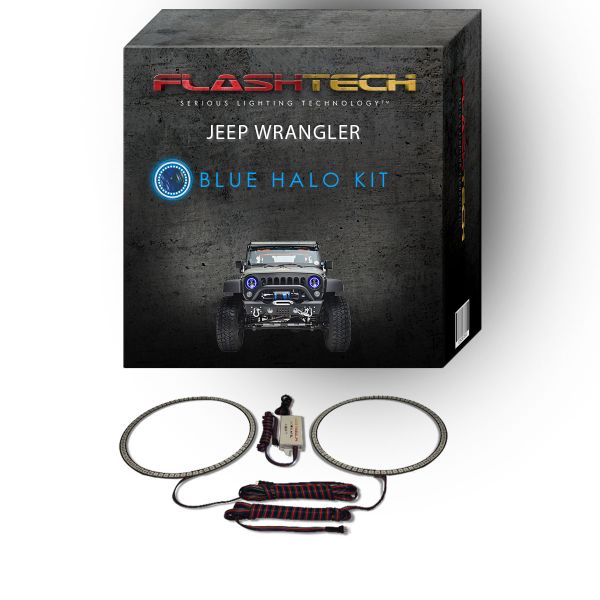 7 Inch Round LED Projector Blue LED Halo Headlight Kit