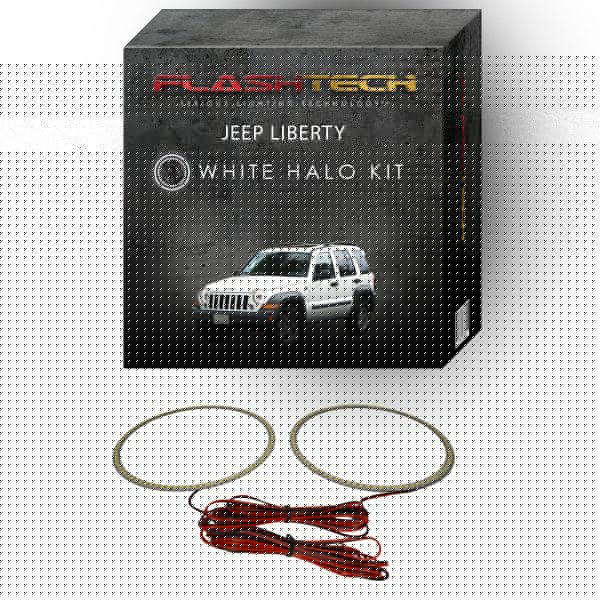 Jeep Liberty White LED Halo Headlight Kit 2002-2007