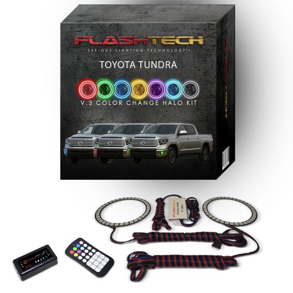 Toyota Tundra 2014-2015 V.3 Fusion Color Change LED Halo Fog light Kit with bluetooth RF Remote