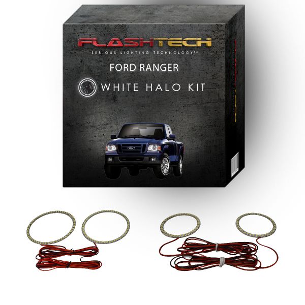Ford Ranger White LED Halo Headlight Kit 2001-2011