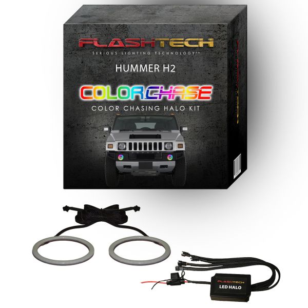 Hummer H2 ColorChase LED Halo Fog Light Kit 2003-2009