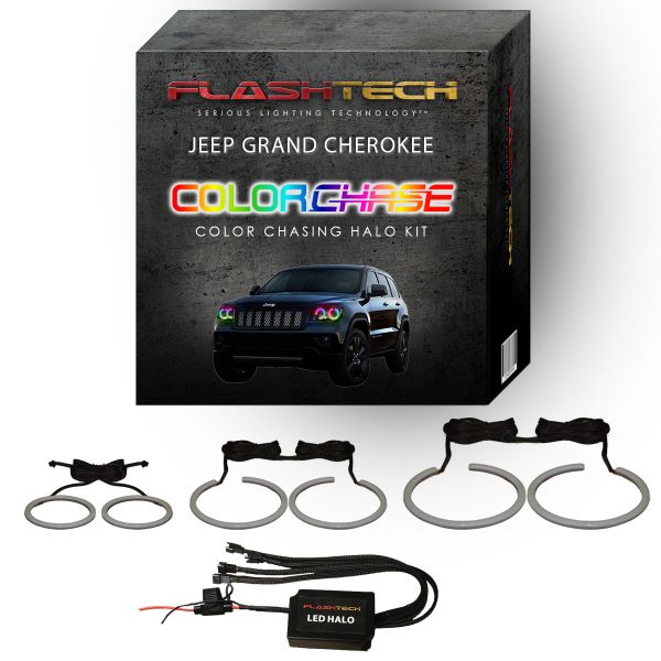 Jeep Grand Cherokee ColorChase LED Halo Headlight Kit 2011-2013