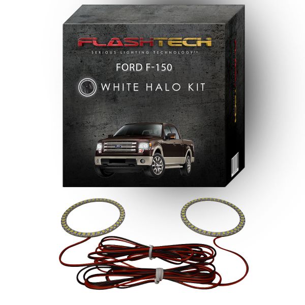 Ford F150 Projector White LED Halo Headlight Kit 2013-2014