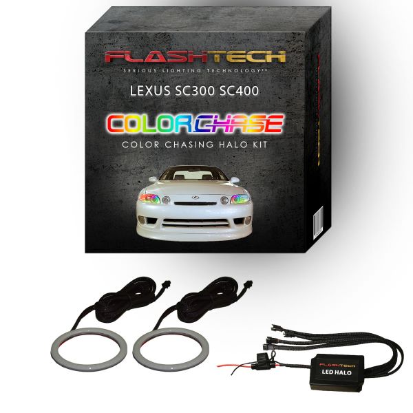 Lexus SC300/400 ColorChase LED Halo Headlight Kit 1992-2002