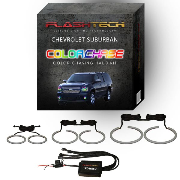 Chevrolet Suburban ColorChase Headlight & LED Halo Fog Light Kit 2007-2013