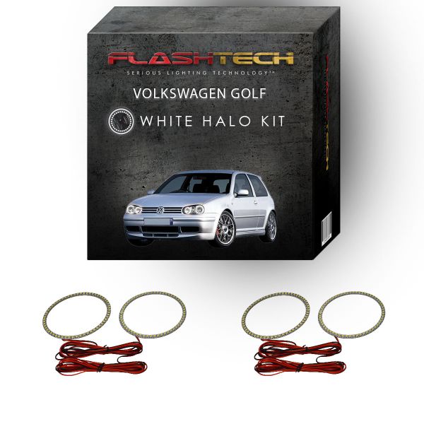 Volkswagen Golf White LED Halo Headlight Kit 1999-2006