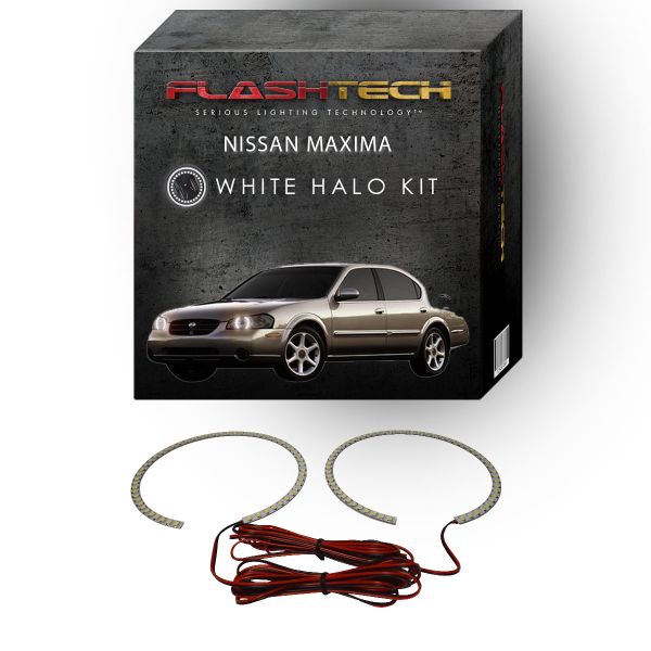 Nissan Maxima White LED Halo Headlight Kit 2000-2001