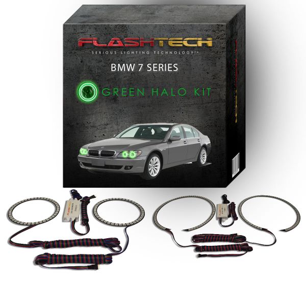 BMW 7 series 2006-2008 Green LED Halo Headlight Kit
