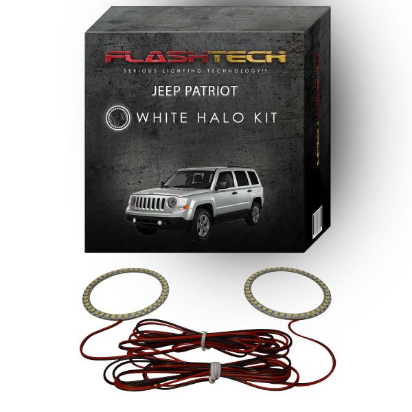 Jeep Patriot White LED Halo Fog Light Kit 2007-2010