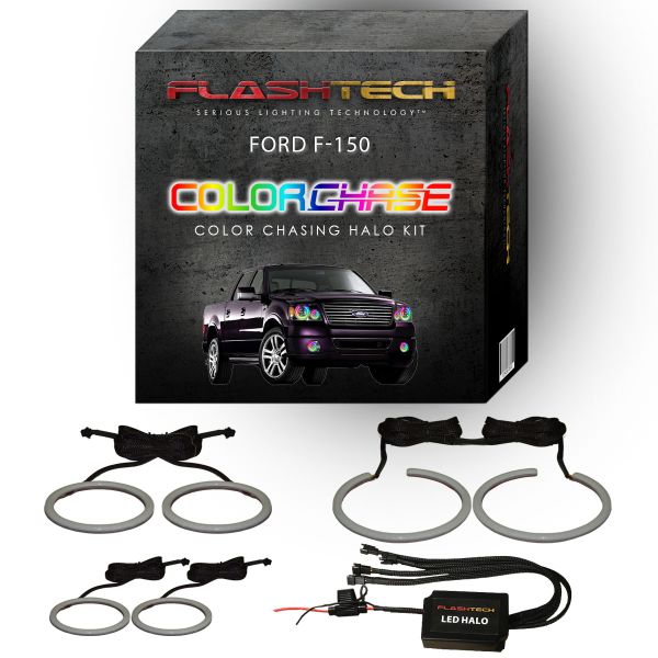Ford F150 ColorChase Headlight & LED Halo Fog Light Kit 2004-2008