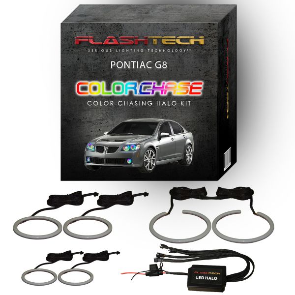 Pontiac G8 ColorChase Headlight & LED Halo Fog Light Kit 2008-2009