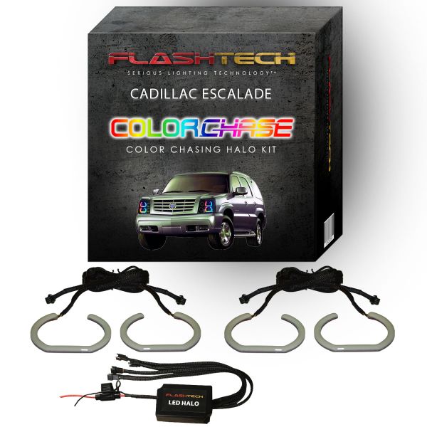 Cadillac Escalade ColorChase LED Halo Headlight Kit 2002-2006