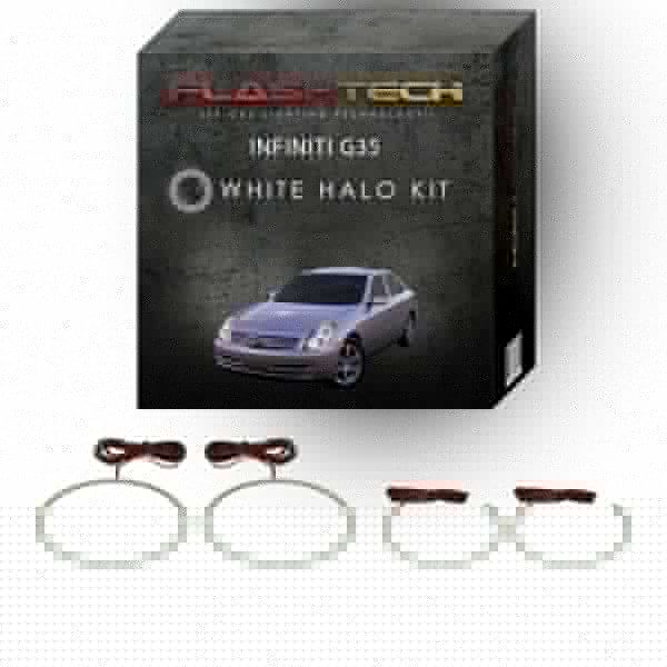 Infiniti G35 Sedan White LED Halo Headlight Kit 2003-2004