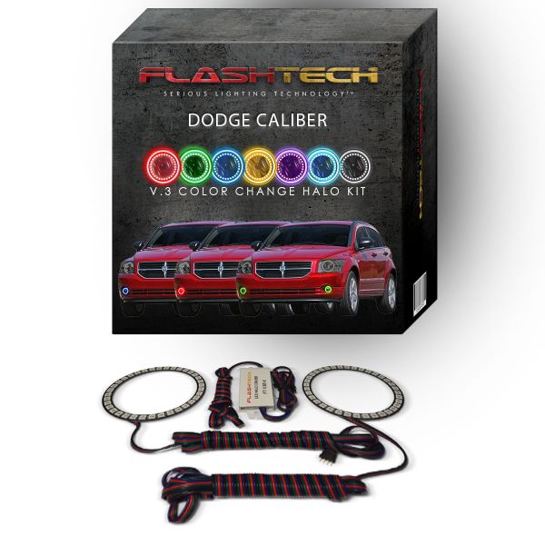 Dodge Caliber V.3 Fusion Color Change LED Halo Fog Light Kit 2007-2012