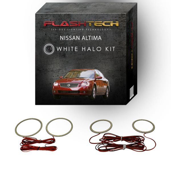 Nissan Altima White LED Halo Headlight Kit 2002-2006