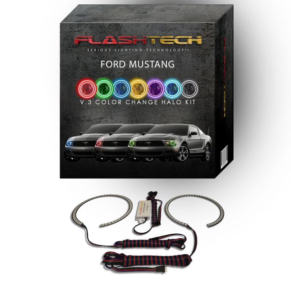 Ford Mustang V.3 Fusion Color Change LED Halo Headlight Kit 2010-2014
