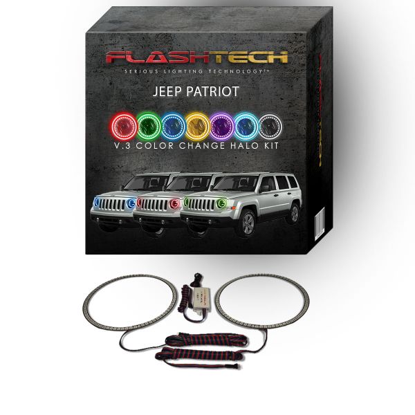 Jeep Patriot V.3 Fusion Color Change LED Halo Headlight Kit 2007-2010