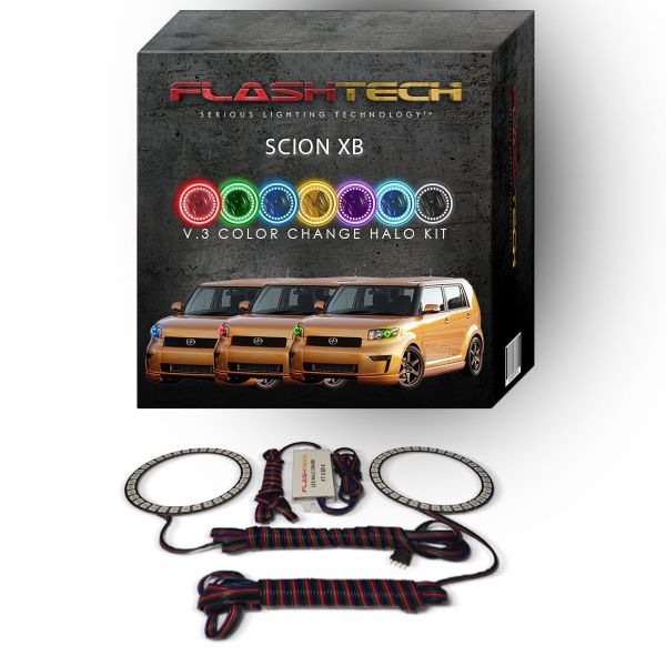 Scion xB V.3 Fusion Color Change LED Halo Headlight Kit 2008-2010