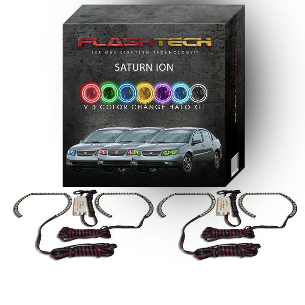 Saturn Ion V.3 Fusion Color Change LED Halo Headlight Kit 2003-2007
