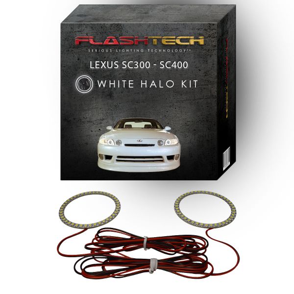 Lexus SC300/400 White LED Halo Headlight Kit 1992-2002