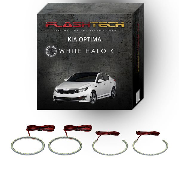 Kia Optima White LED Halo Headlight Kit 2011-2013