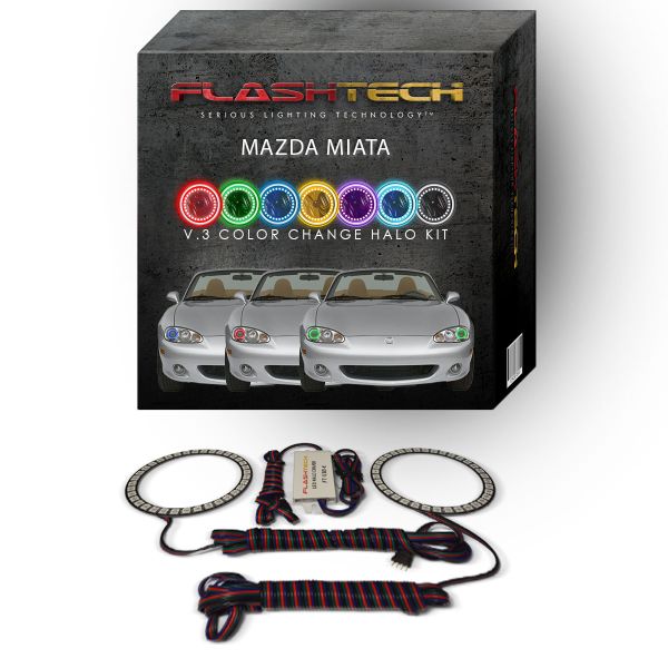 Mazda Miata V.3 Fusion Color Change LED Halo Headlight Kit 2001-2005