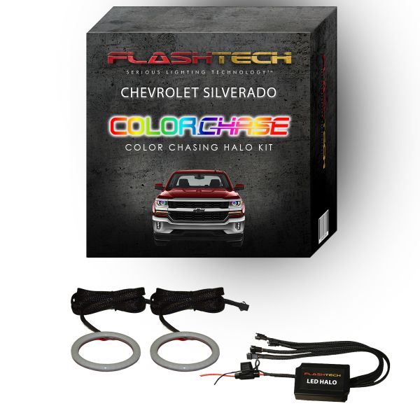Chevrolet Silverado Projector ColorChase LED Halo Headlight Kit 2016-2018