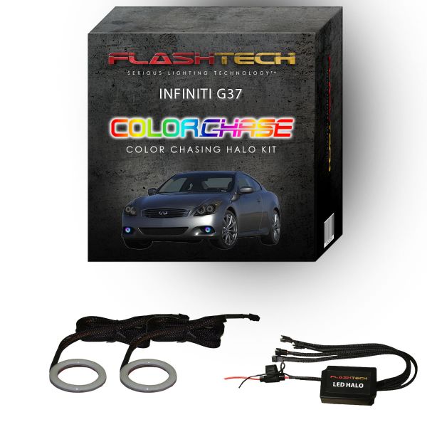 Infiniti G37 Coupe ColorChase LED Halo Fog Light Kit 2008-2013