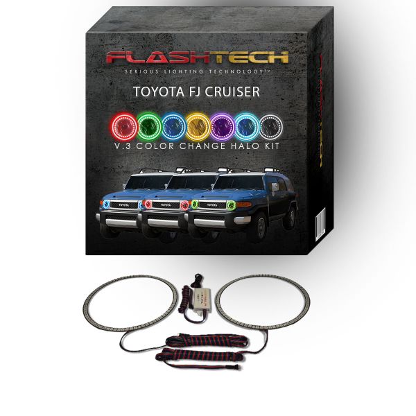 Toyota FJ Cruiser V.3 Fusion Color Change LED Halo Headlight Kit 2007-2013