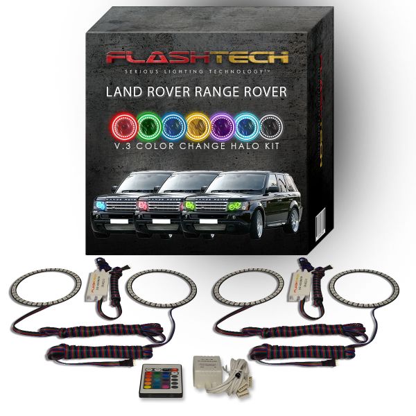 Land Rover Range Rover 2006-2010 V.3 Fusion Color Change LED Halo Headlight Kit with IR Remote